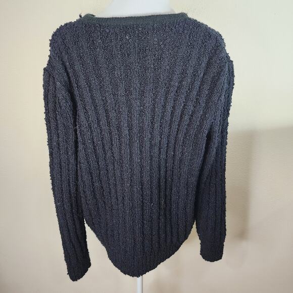 Vintage FE Design Women's Black Button Down Sweater Cardigan Size Large - Picture 3 of 6